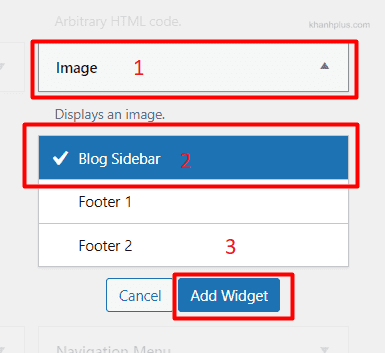 cách chèn ảnh vào sidebar wordpress