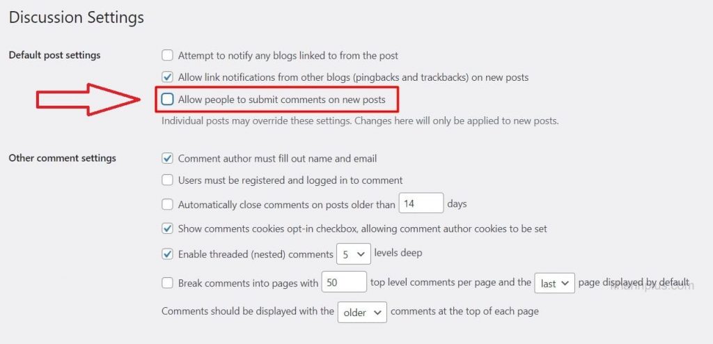 hướng dẫn cách tắt comment trong wordpress